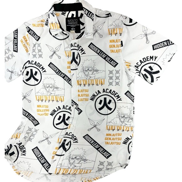 Vintage Naruto Shippuden Collection Button Shirt Mens Medium All Over Print - Picture 5 of 9